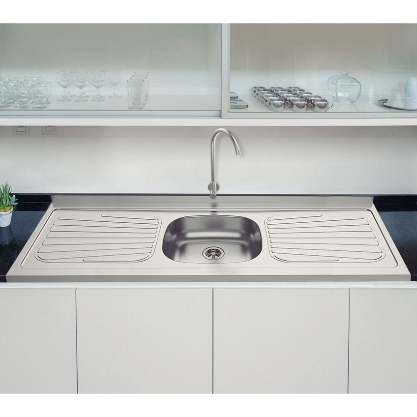 Pia De Apoio Tramontina New Raggi 40 Em Aço Inox 150x52cm Com Válvula - imagem 3