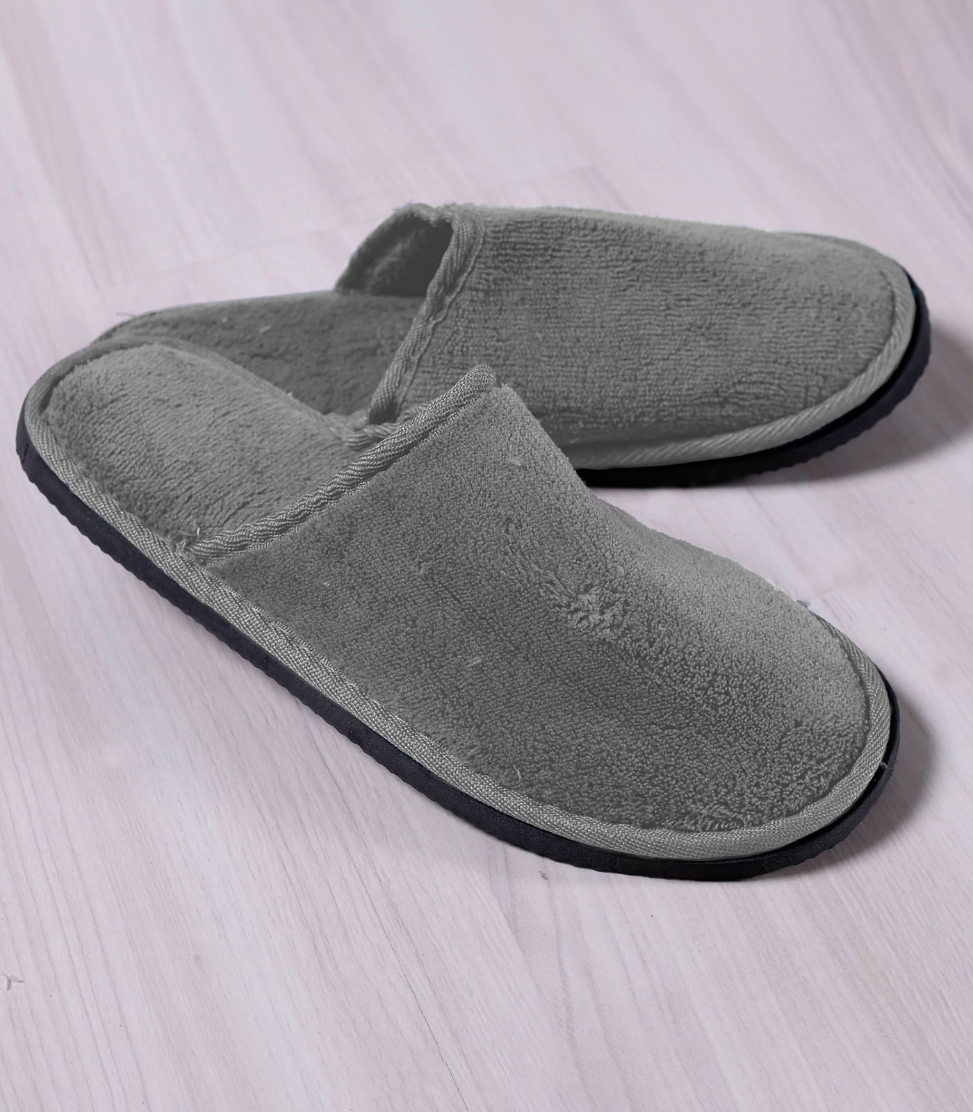 Pantufa Masculina Em Plush Bene Casa Cinza 43/44