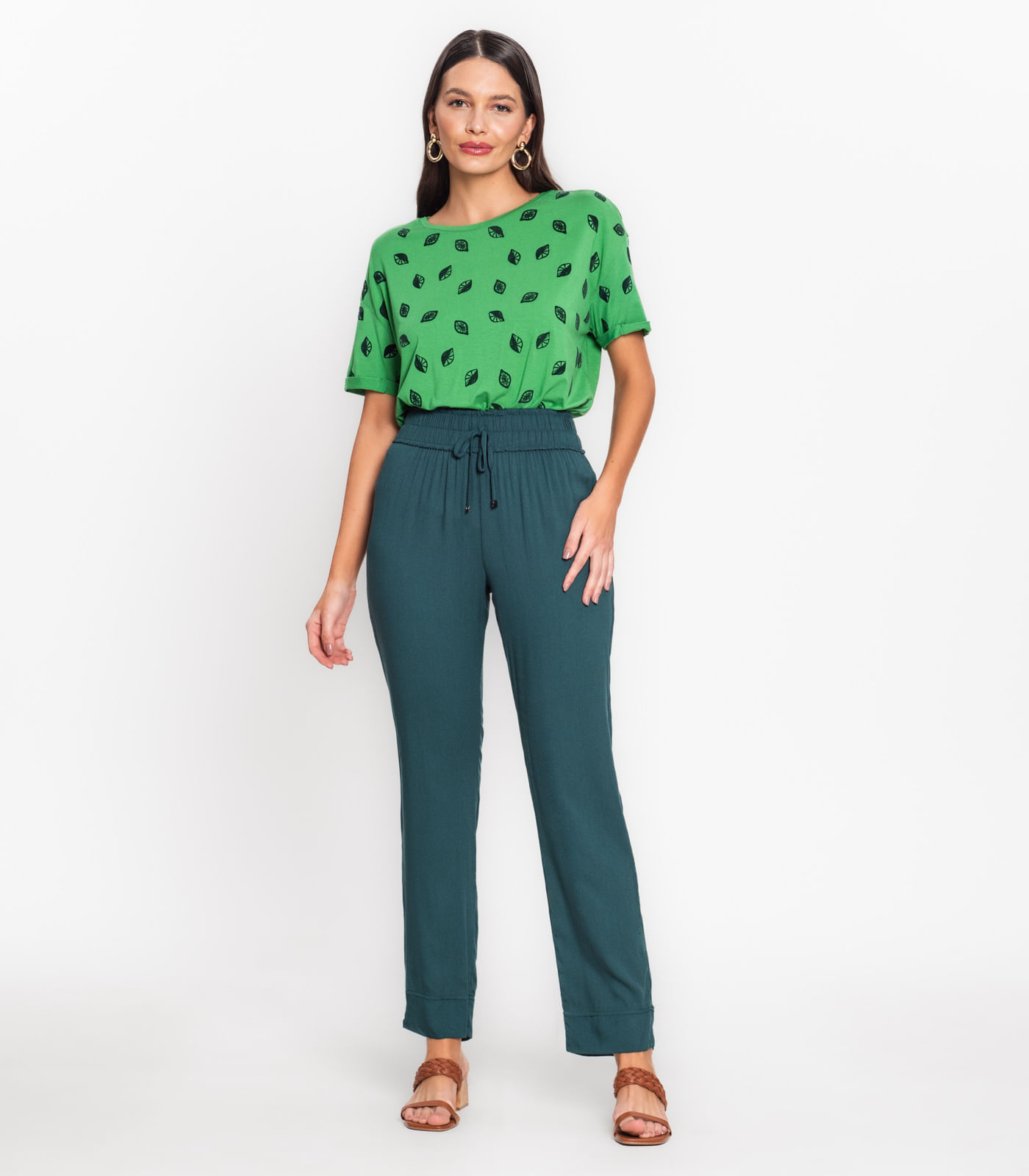 Calça Feminina Em Viscose Endless Verde P