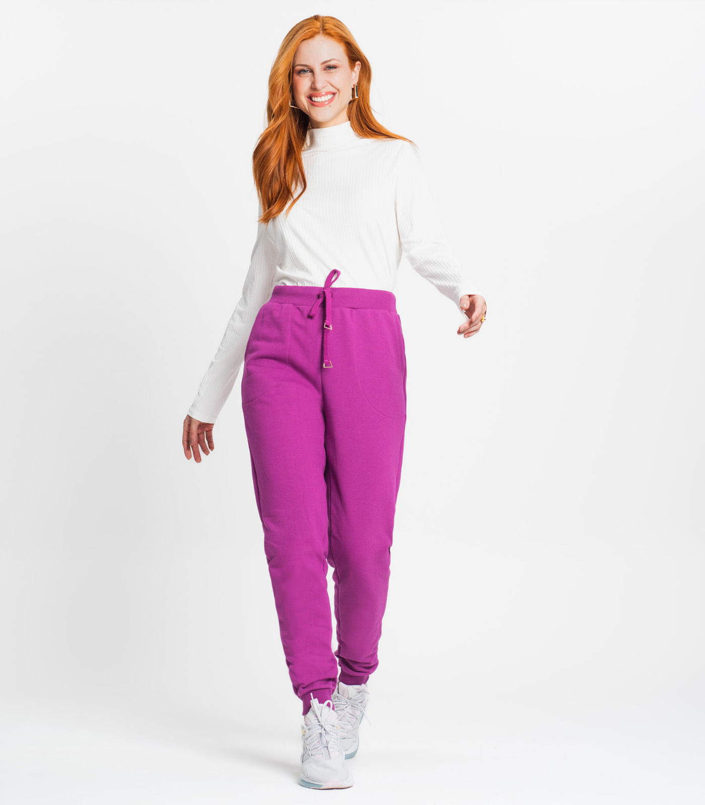 Calça Feminina Com Bolso Rovitex Roxo M