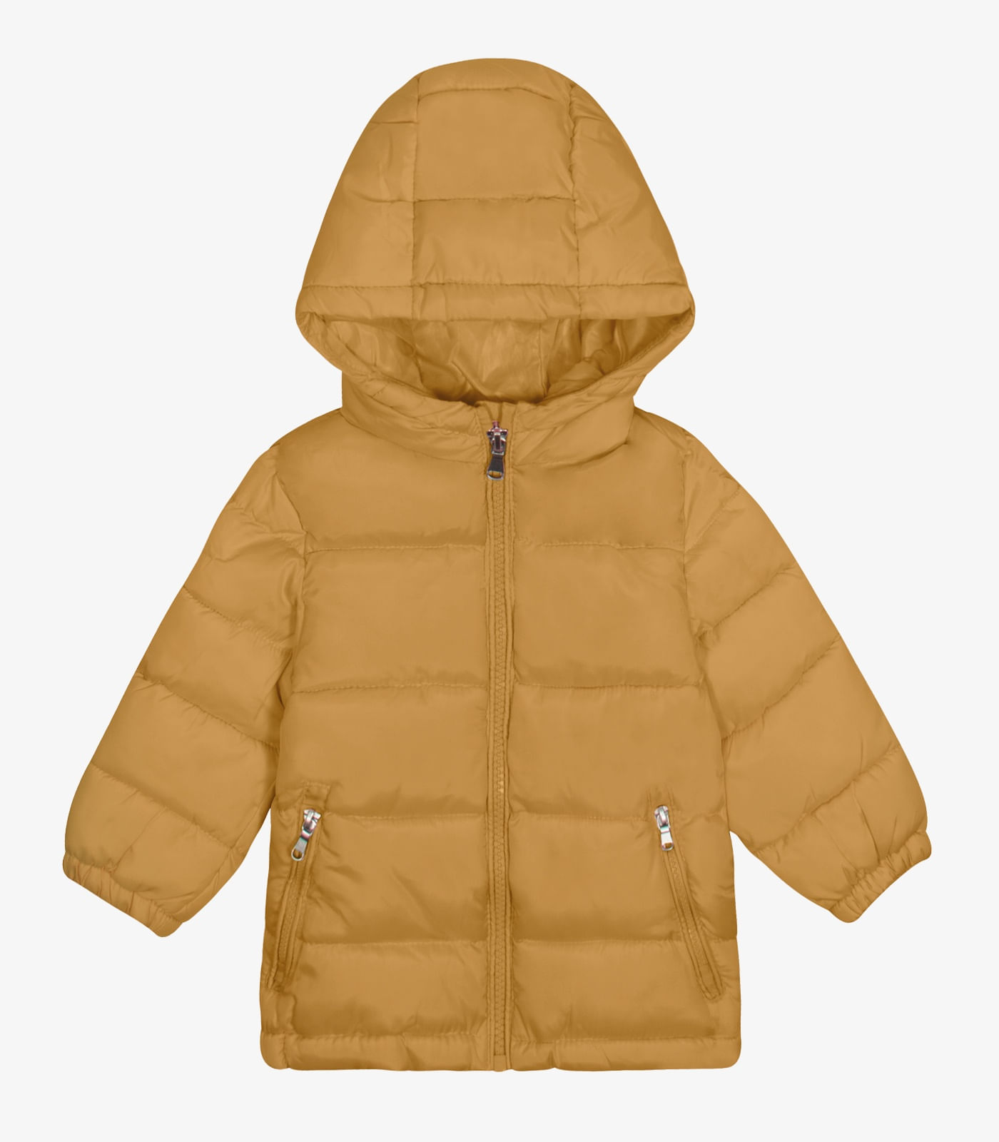 Jaqueta Puffer Feminina Com Capuz Trick Nick Marrom 1