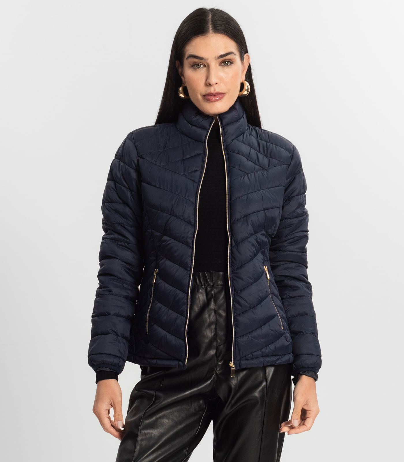 Jaqueta Puffer Feminina Endless Azul P