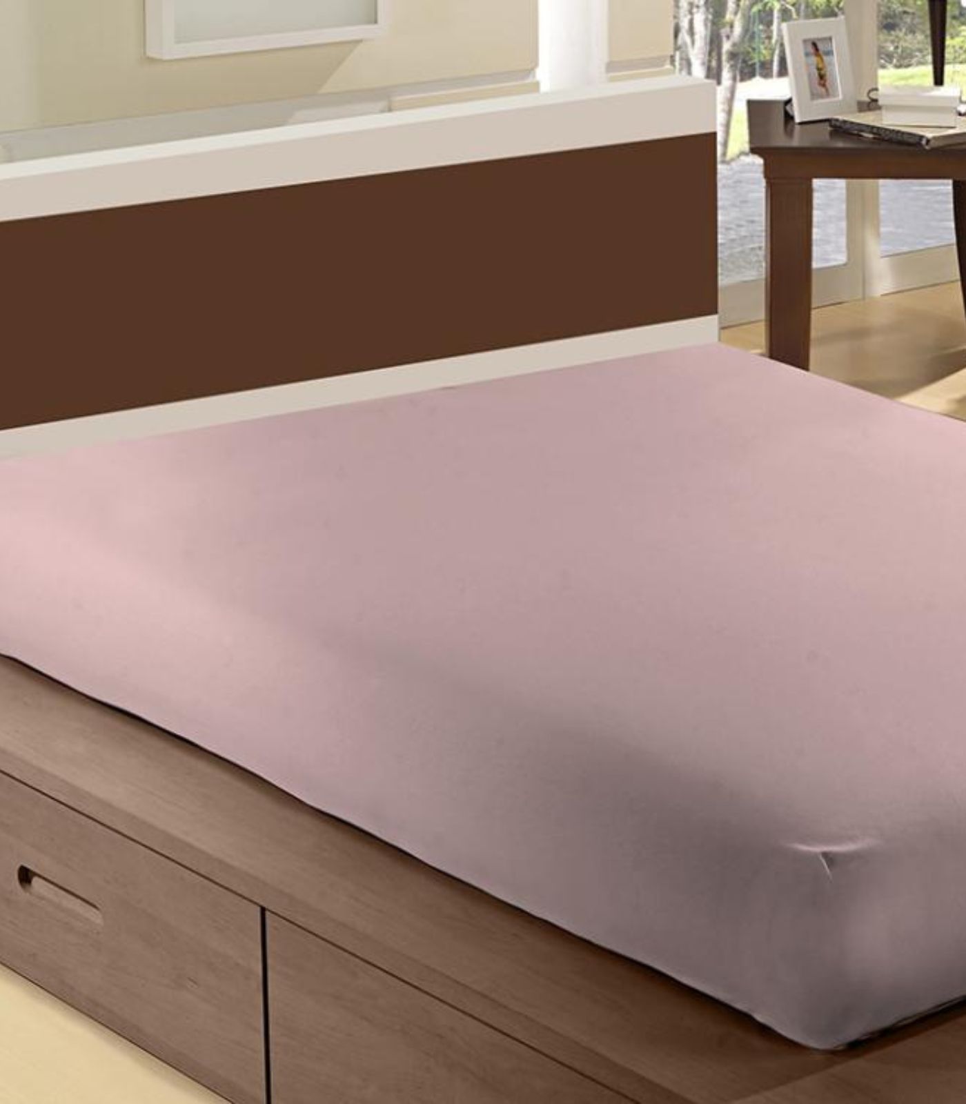 Lençol Avulso Queen Microfibra Com Elástico Camesa Rosa Un