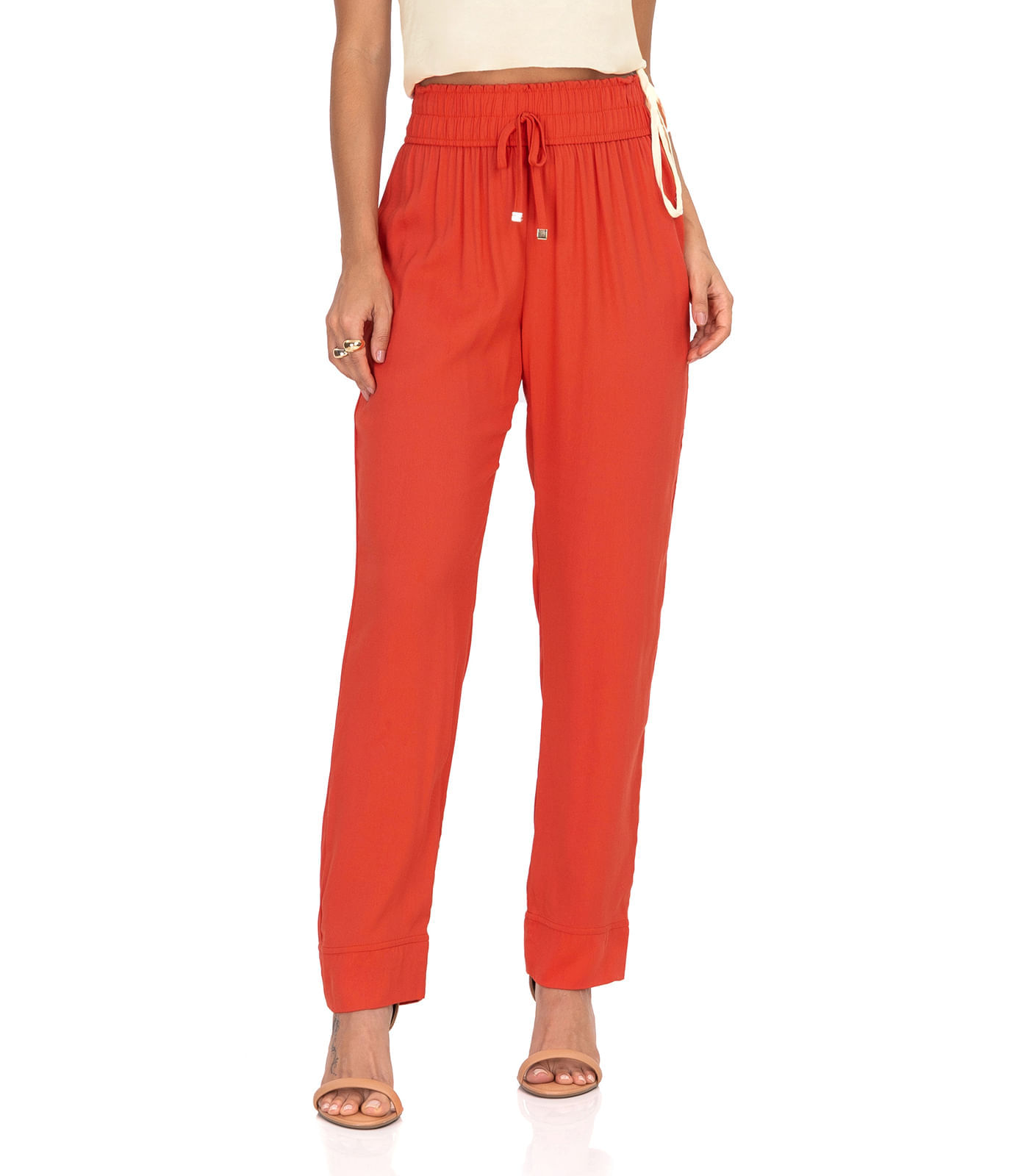 Calça Feminina Em Viscose Endless Laranja P