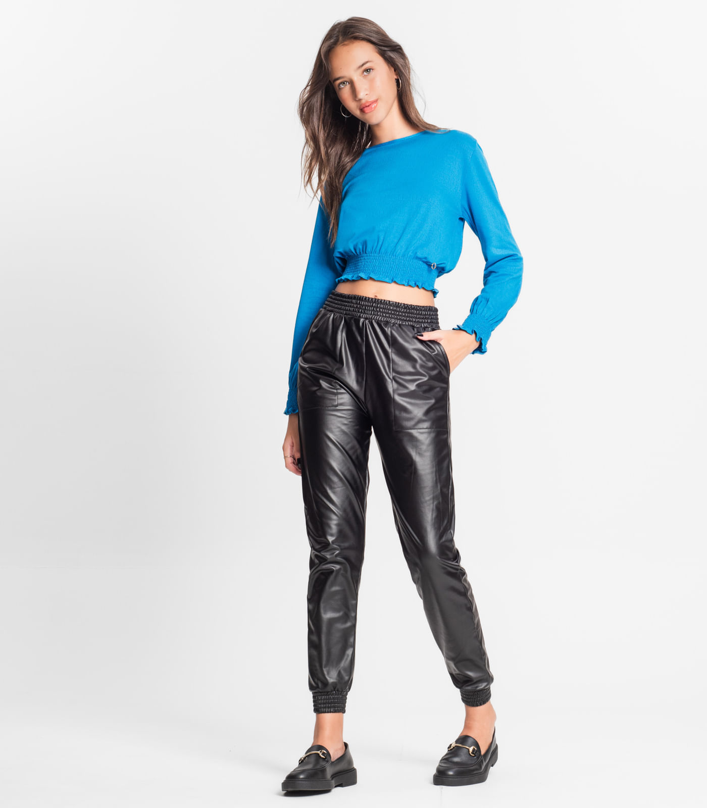 Calça Jogger Cirre Juvenil Minty Preto 18