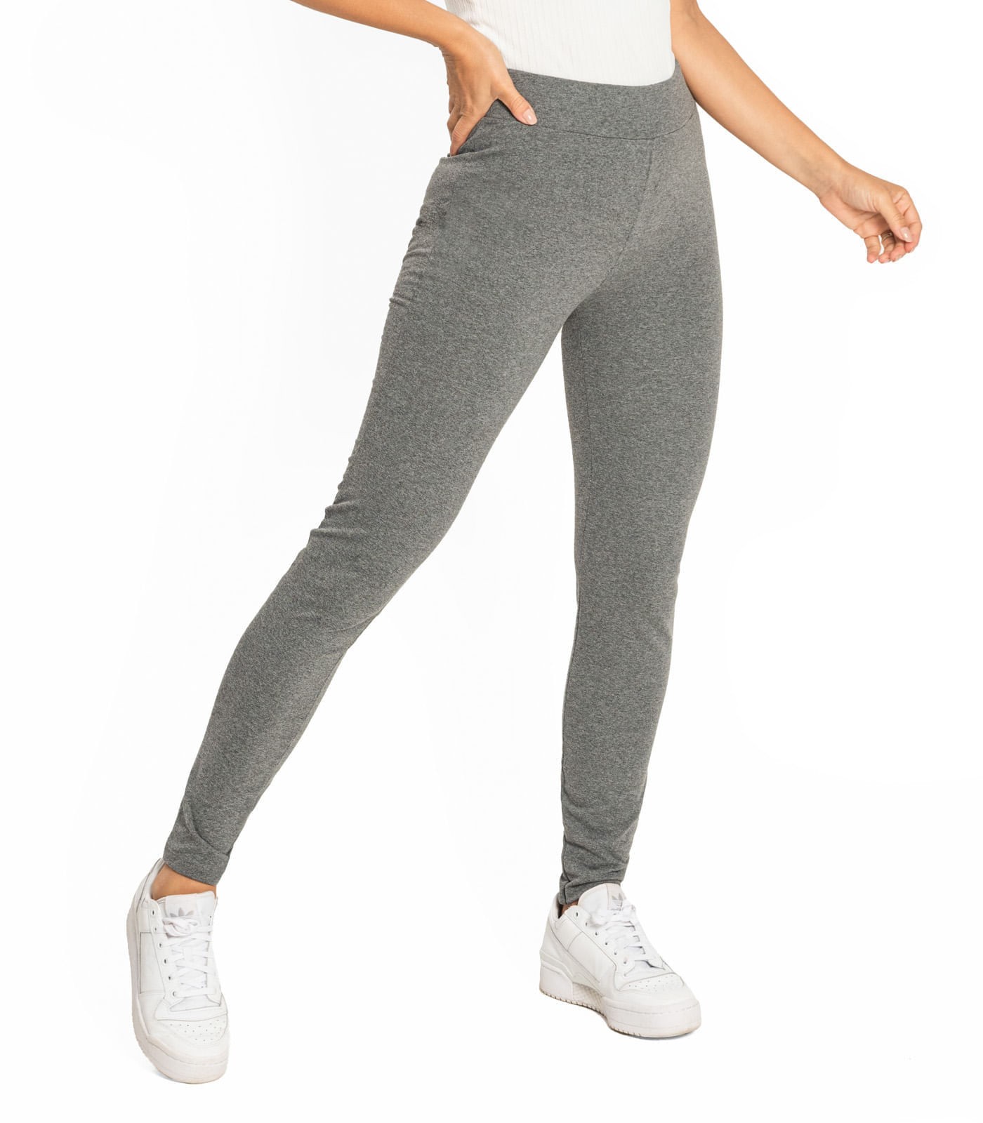 Legging Feminina Molecotton Felpada Básica Rovitex Cinza P