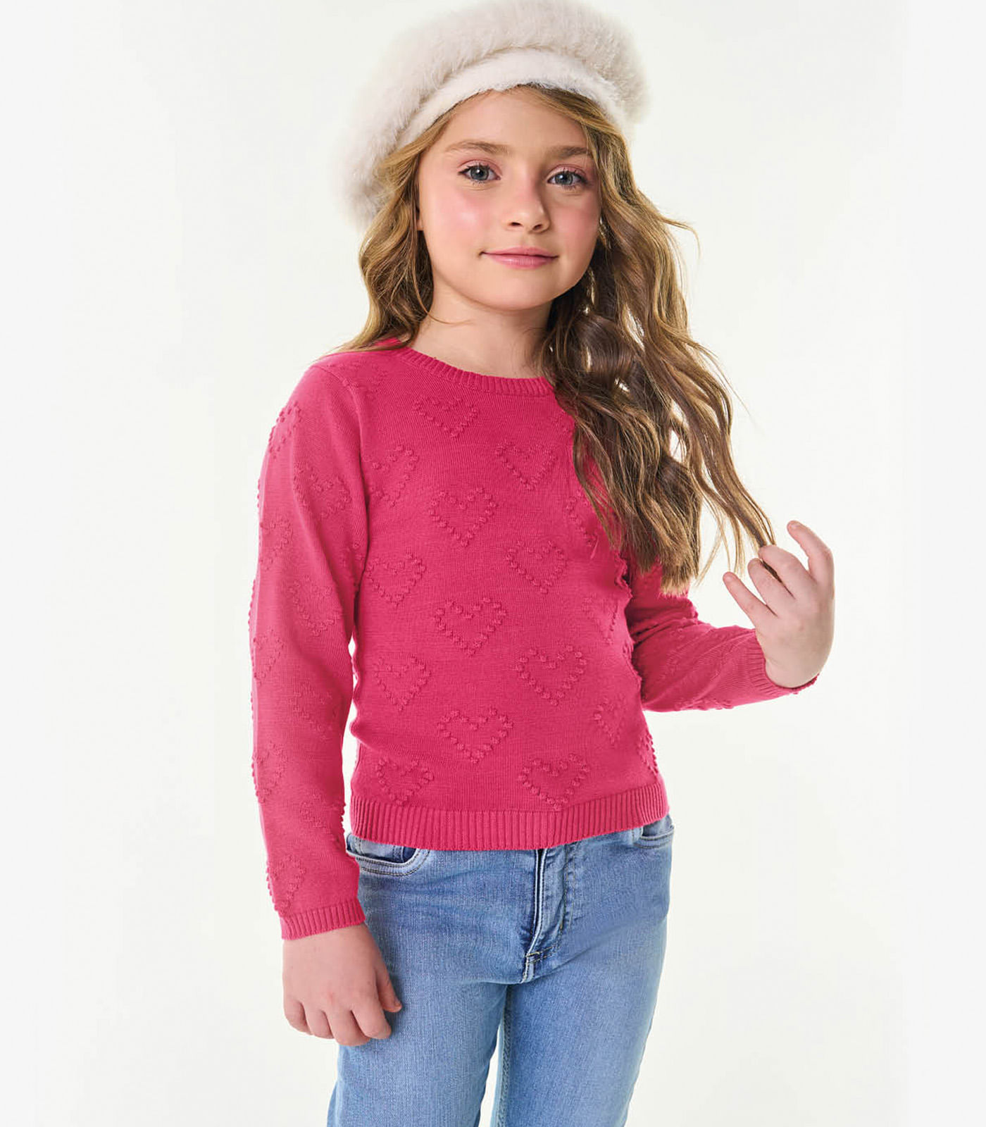 Suéter Infantil Feminino Trick Nick Rosa 8