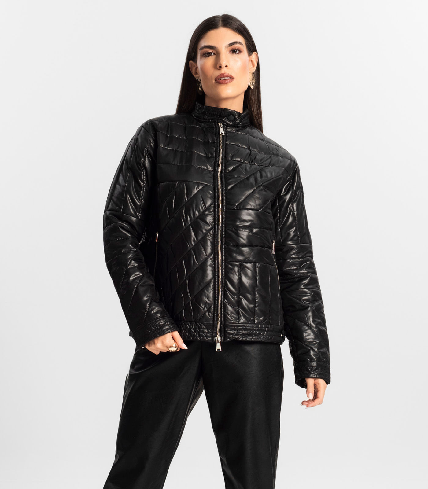 Jaqueta Feminina Em Microfibra Endless Preto M