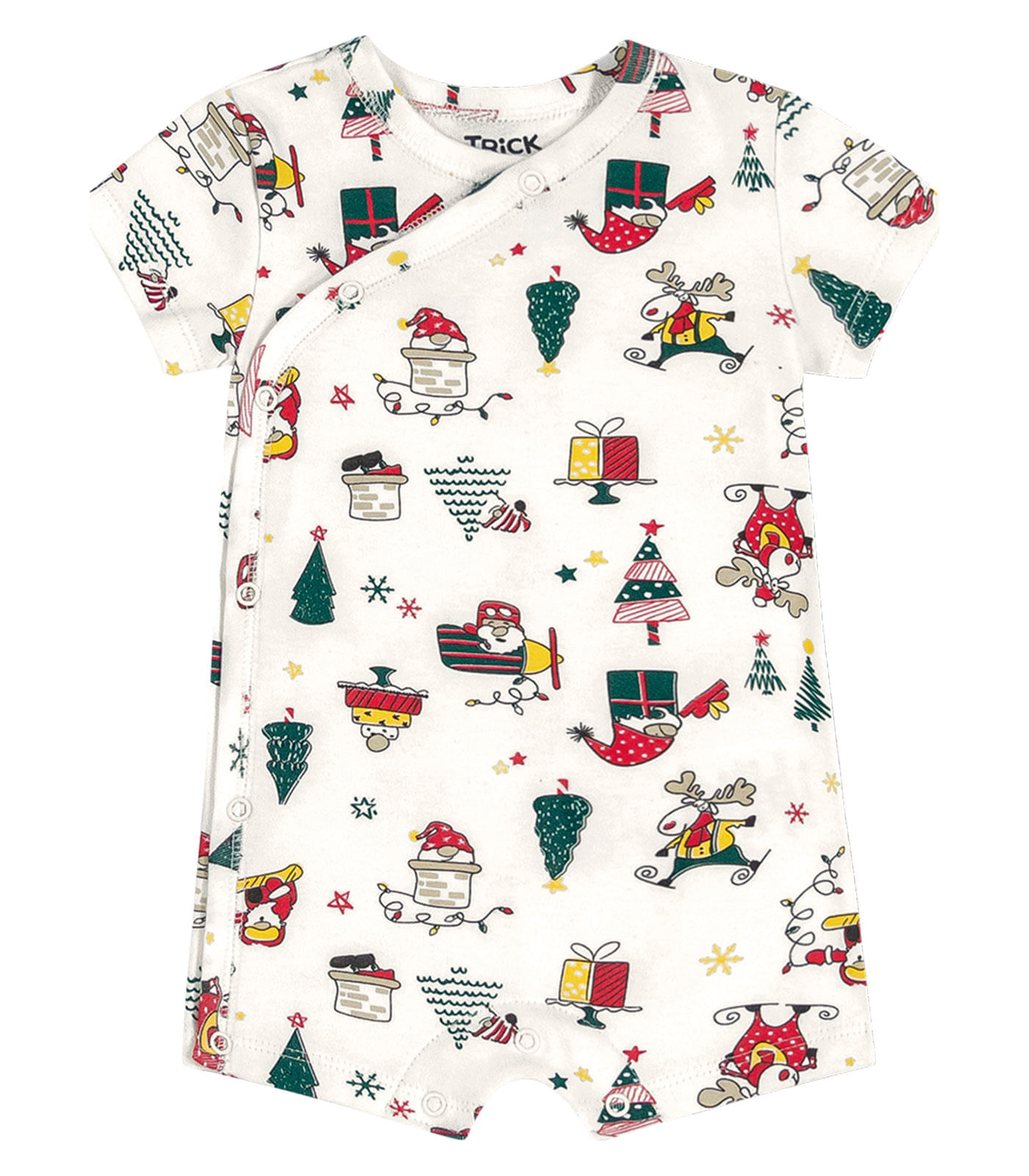 Macaquinho Infantil Natal Trick Nick Bege Gg