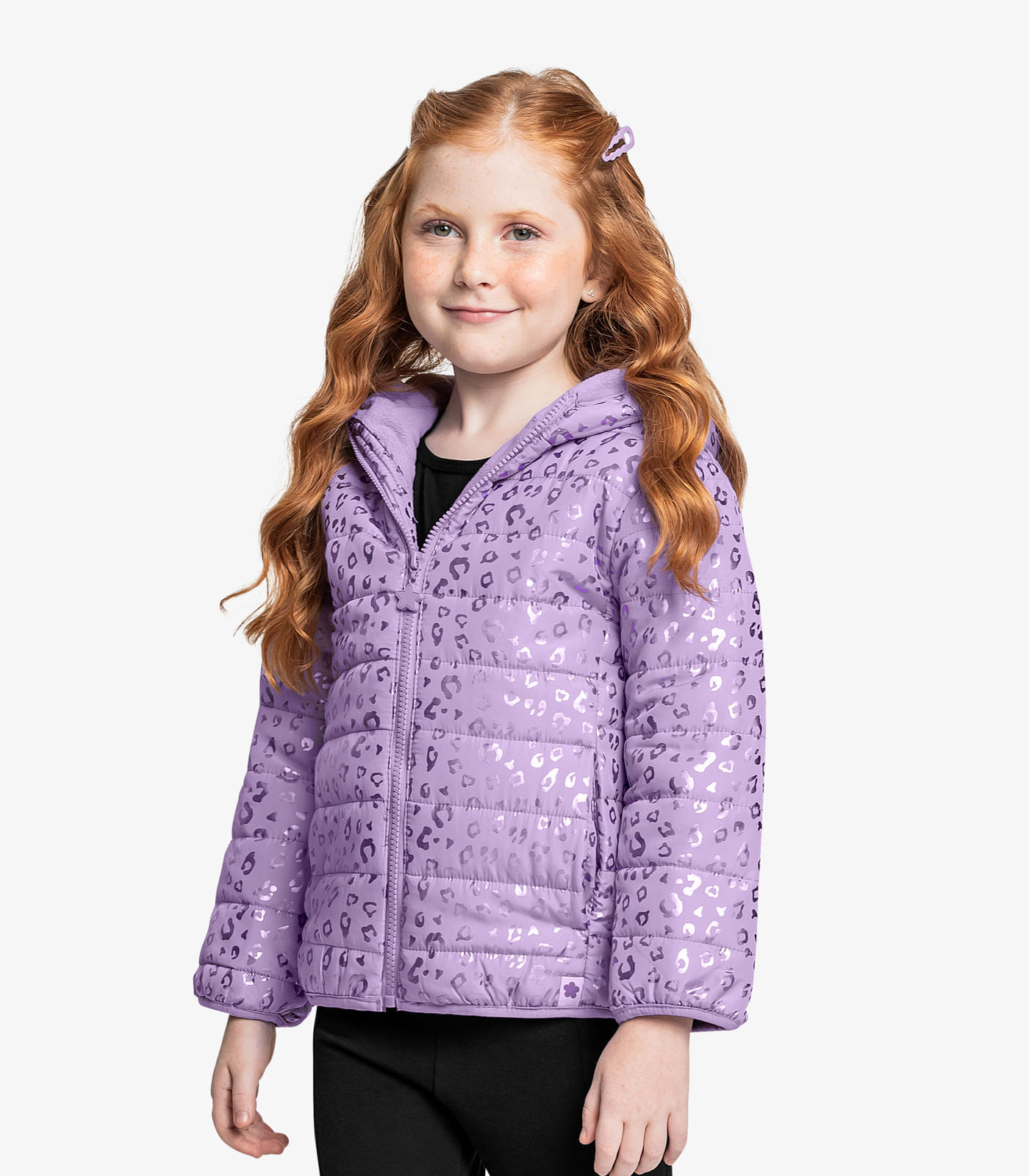 Jaqueta Puffer Infantil Trick Nick Roxo 2