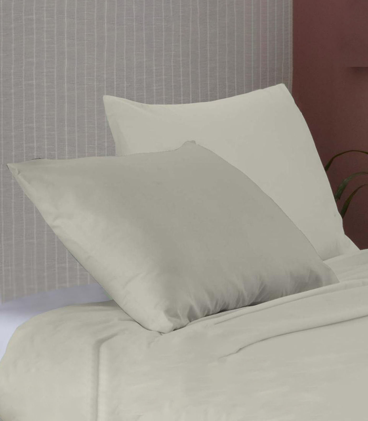 Fronha Lisa Avulsa Microfibra Camesa Bege Un