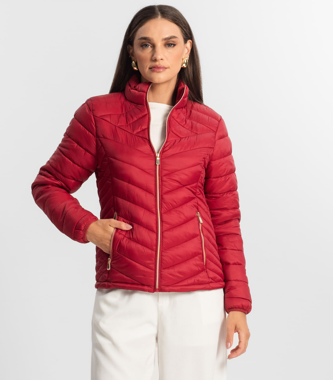 Jaqueta Puffer Feminina Endless Vermelho P