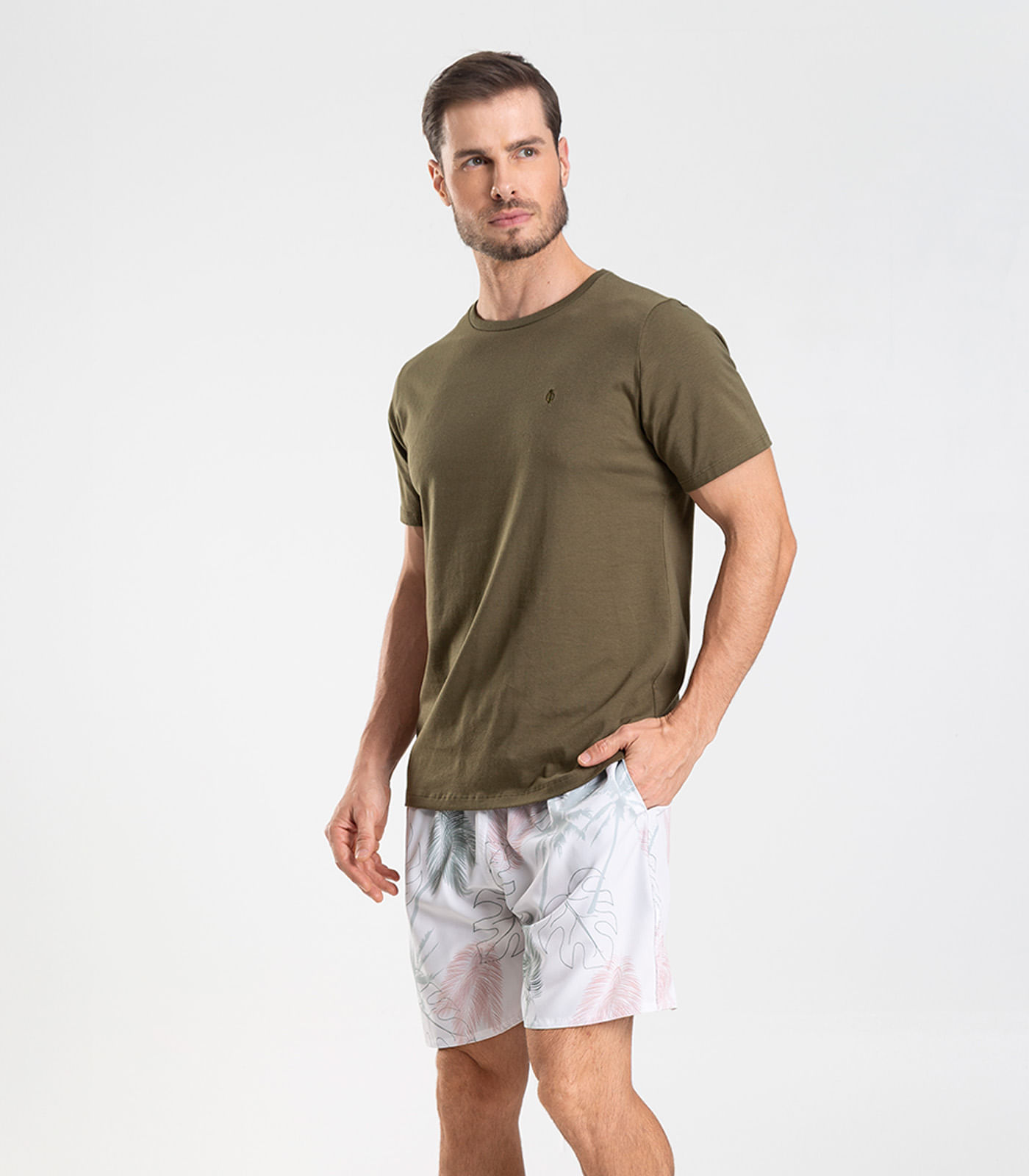 Bermuda Masculina De Microfibra Long Bong Branco G