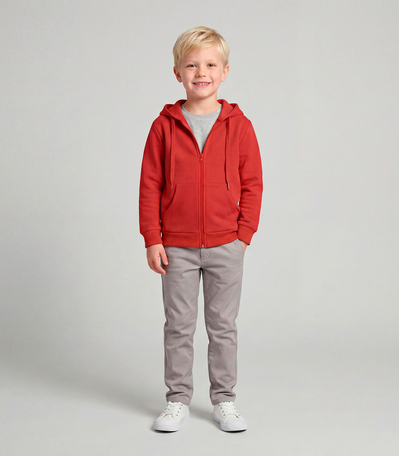 Jaqueta Infantil Com Capuz Moletom Trick Nick Laranja 1