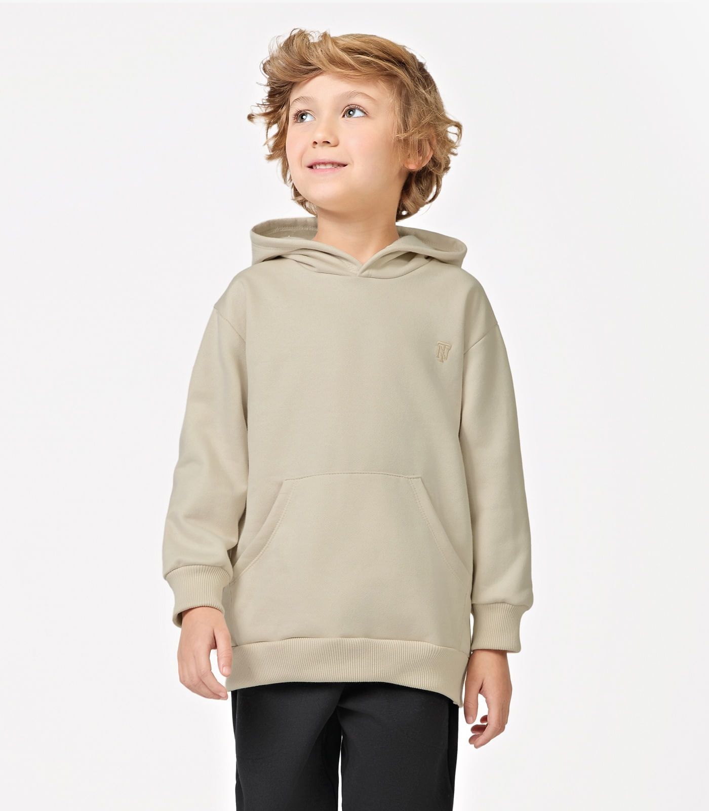 Moletom Infantil Com Capuz Trick Nick Bege 4