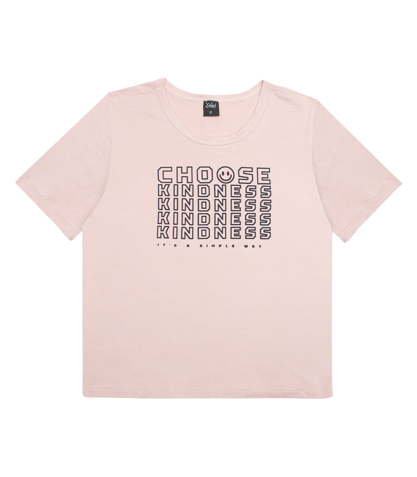 Blusa Juvenil Feminina Kindness Select Rosa 12