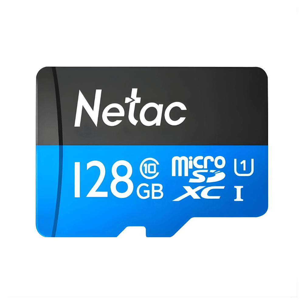 Cartão De Memória 128GB Netac P500 Micro Sdxc Classe 10-U1 Até 80MB/s Azul - Nt02p500stn-128g-S