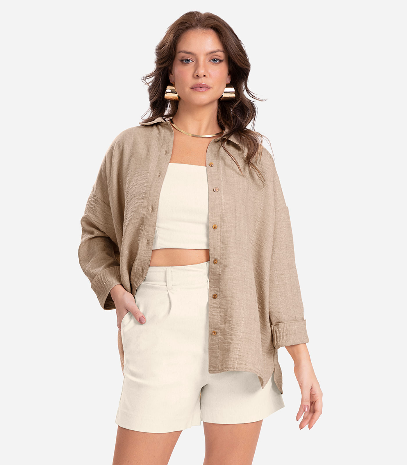 Camisa Feminina Manga Longa Endless Marrom M