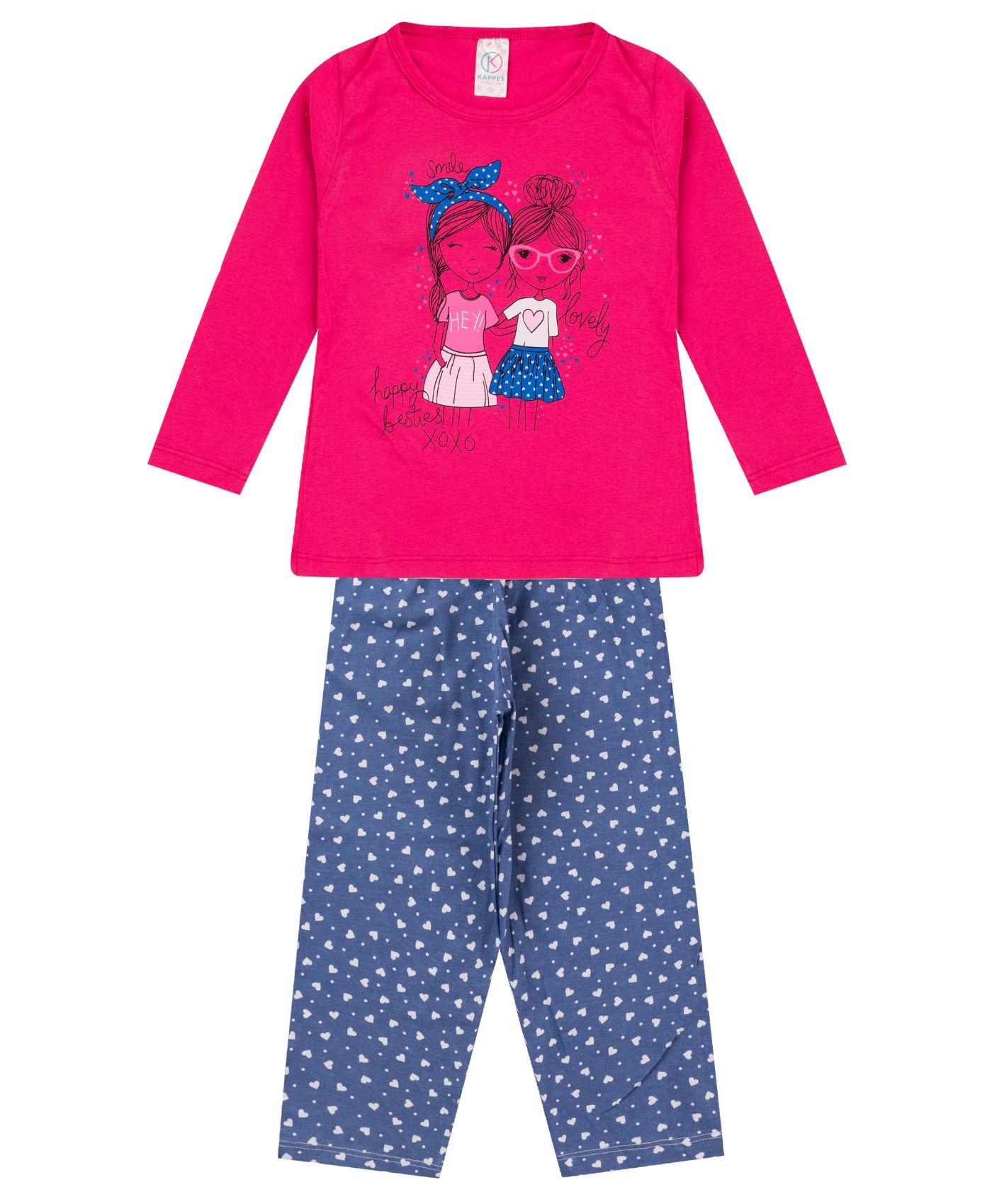 Pijama Infantil Menina Manga Longa Select Rosa 8