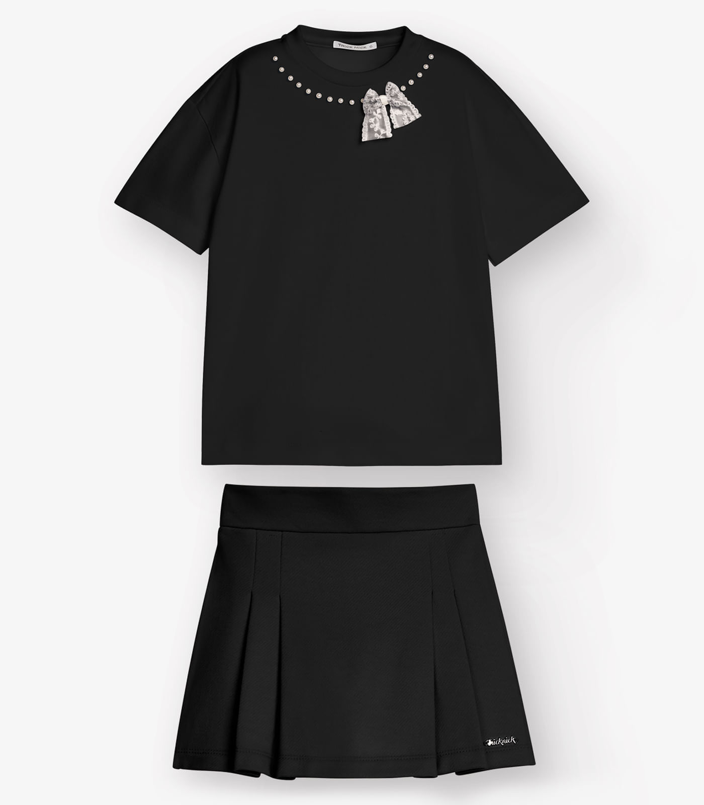 Conjunto Camiseta Com Shorts Saia Trick Nick Preto 4