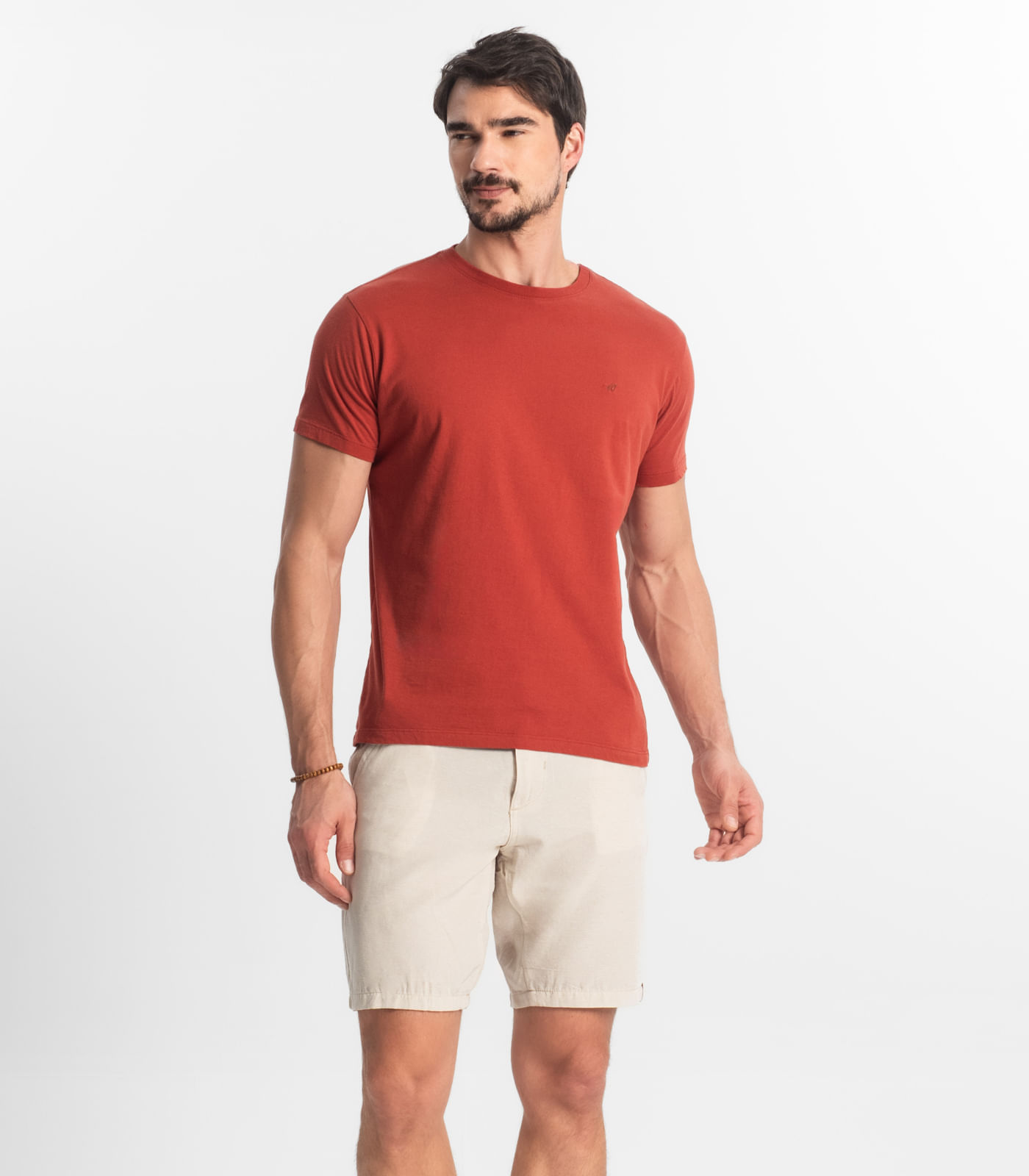 Bermuda Maculina Sarja Com Bolsos Shift Branco 42