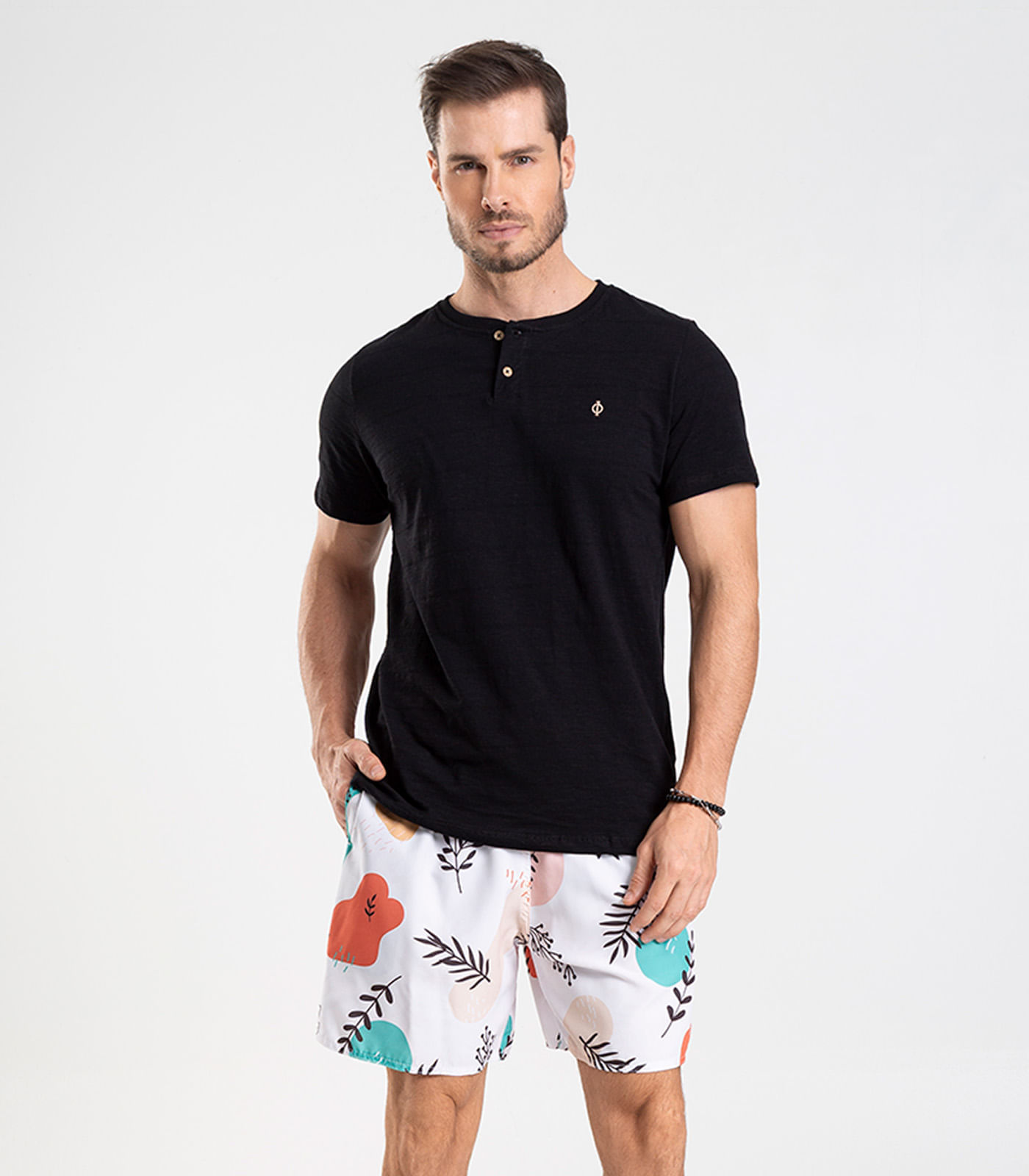 Bermuda Masculina De Microfibra Long Bong Branco M