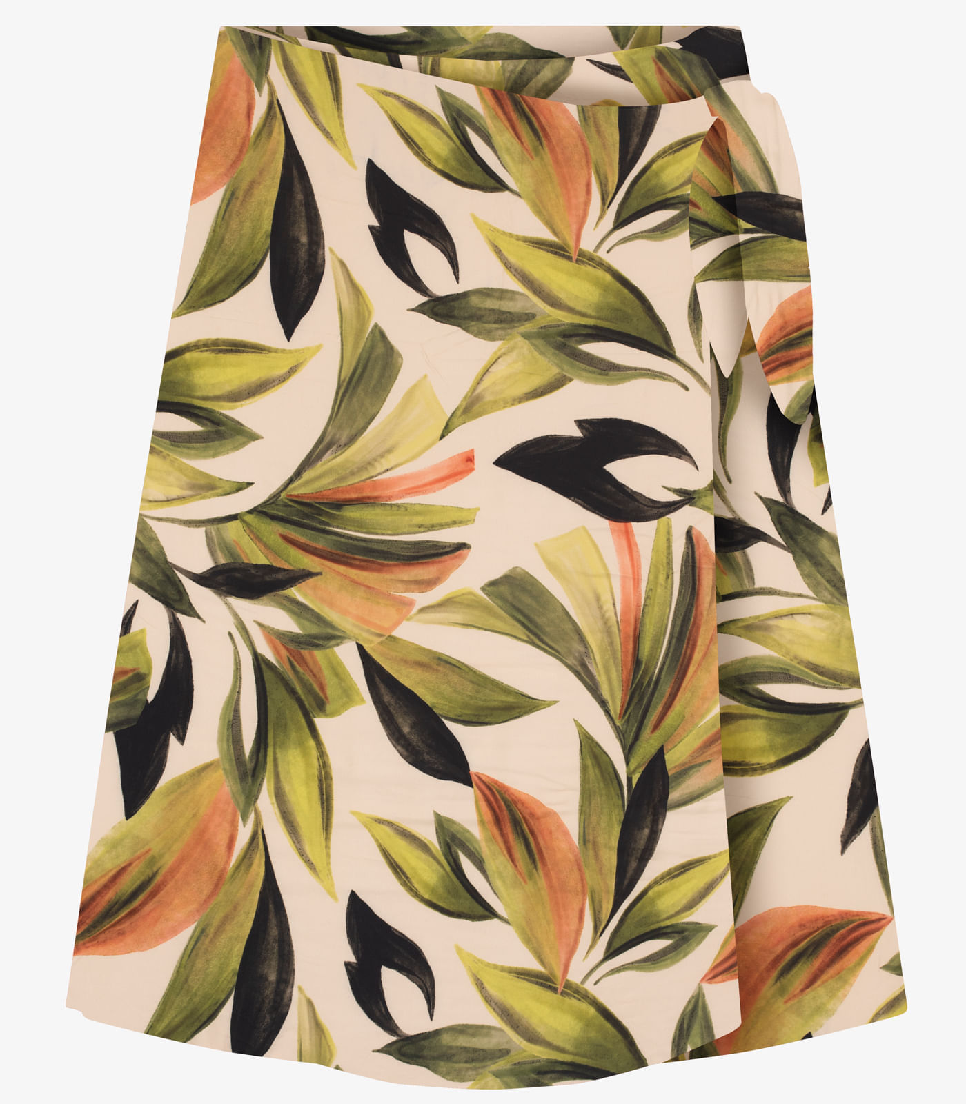 Saia Midi Plus Size Em Viscose Secret Glam Verde Plus G3