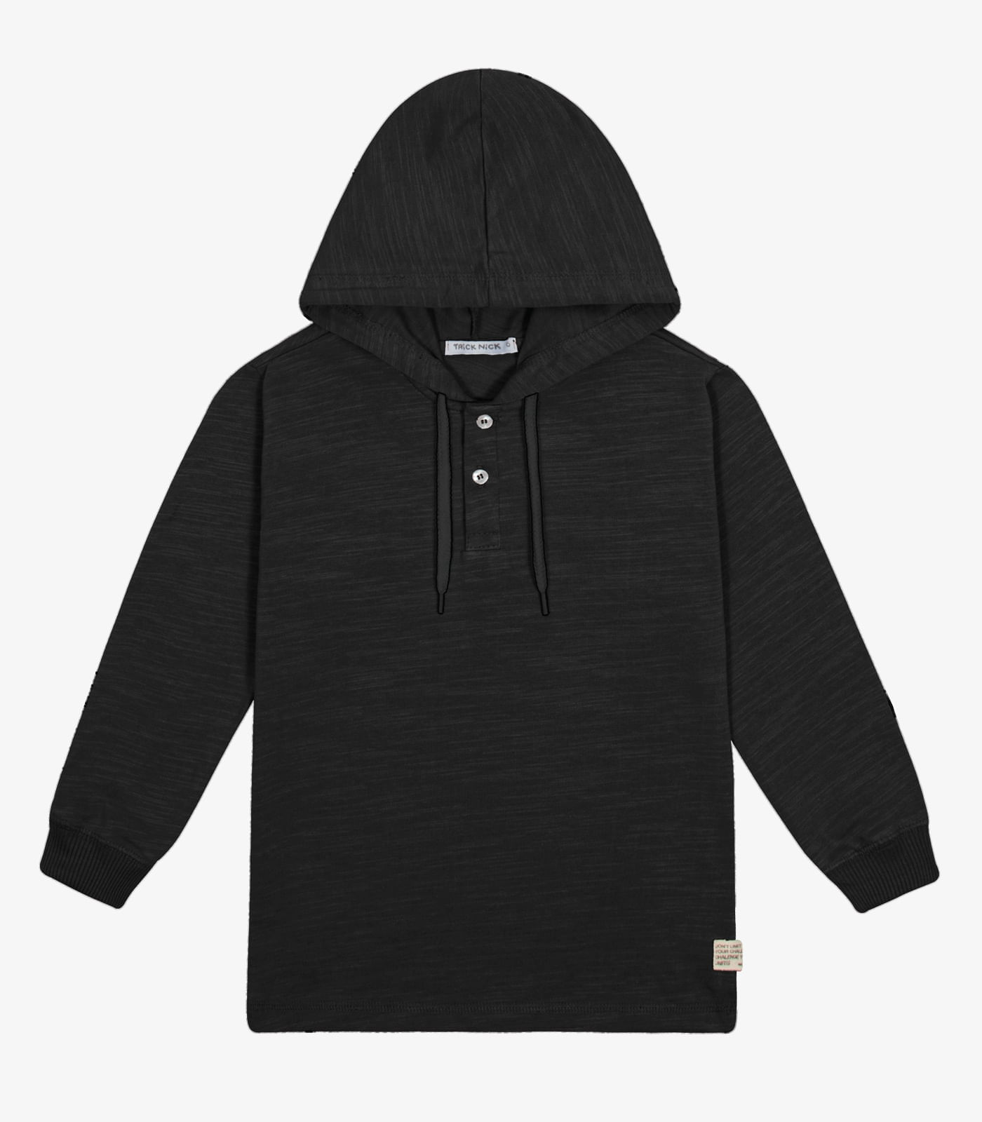 Camiseta Com Capuz Masculina Flamé Trick Nick Preto 14