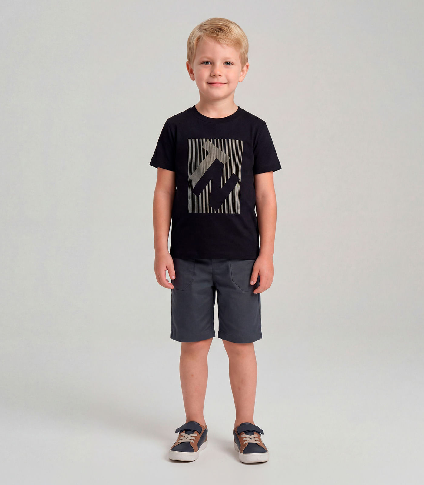 Conjunto Masculino Camiseta Com Bermuda Trick Nick Preto 8