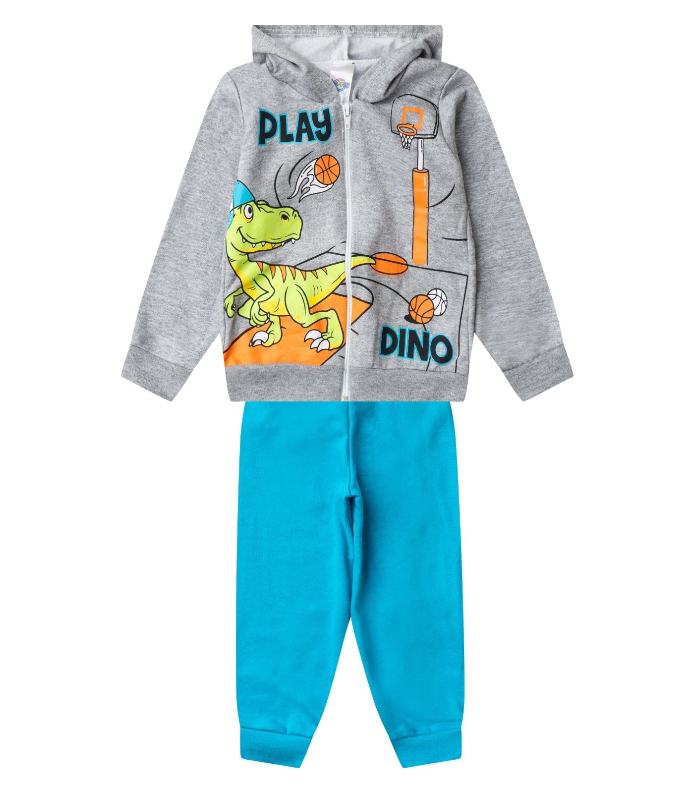 Conjunto Moletom Menino Jaqueta E Calça Select Cinza 2