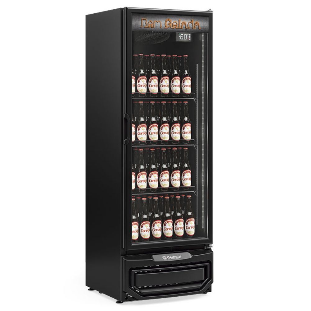 Geladeira/refrigerador 410 Litros 1 Porta Preto Porta de Vidro - Gelopar - 220v - Gcb-40 V Lb Pr