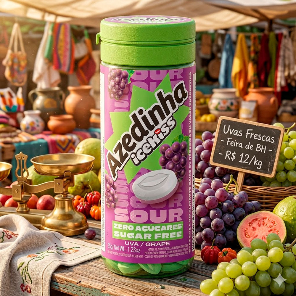 あずき Pastilha Icekiss Azedinha Uva Sem Açúcar 35g Azedinha - Carrefour