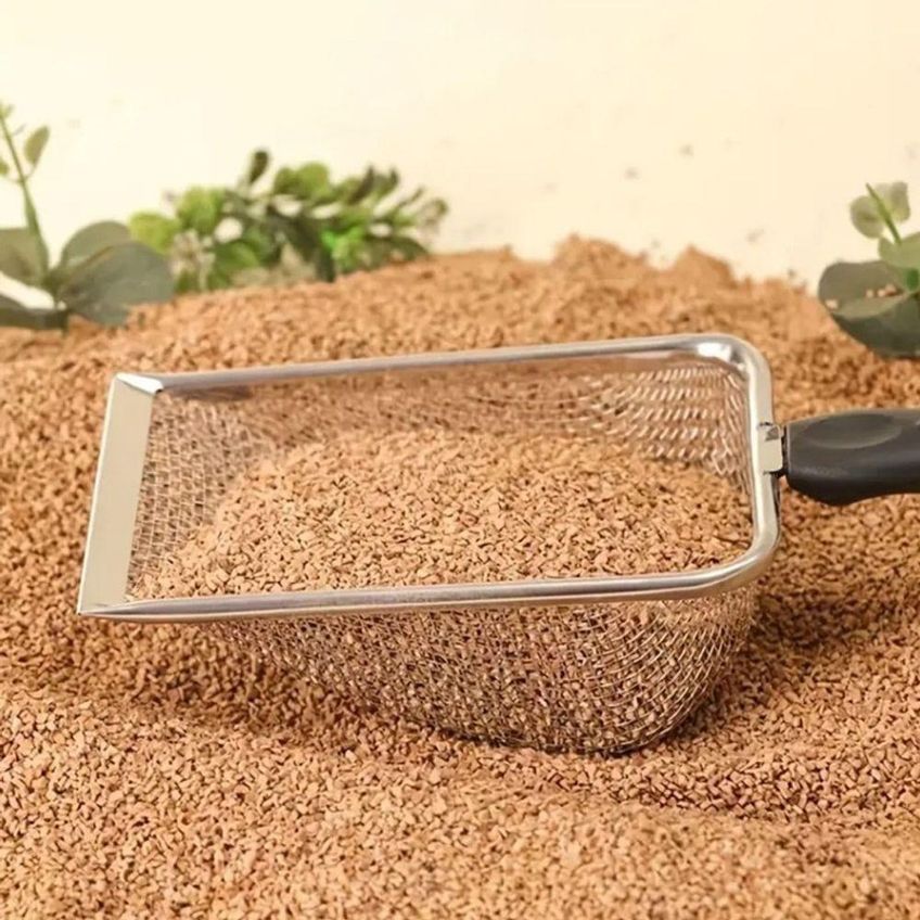 Pá Higiênica Oem Para Limpeza De Caixas De Areia De Répteis Em Aço Inox 27cm 1 Unidade - imagem 2