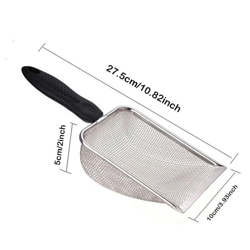 Pá Higiênica Oem Para Limpeza De Caixas De Areia De Répteis Em Aço Inox 27cm 1 Unidade - imagem 5