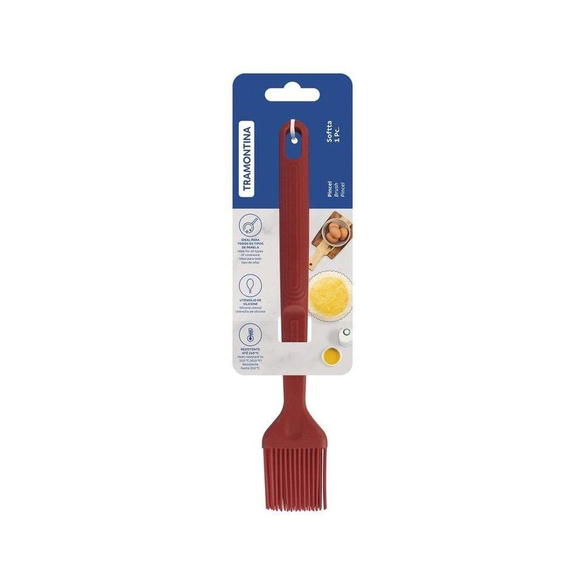 Pincel De Cozinha Softta Em Silicone Resistente Até 210C Para Panelas Antiaderentes Vermelho - imagem 4
