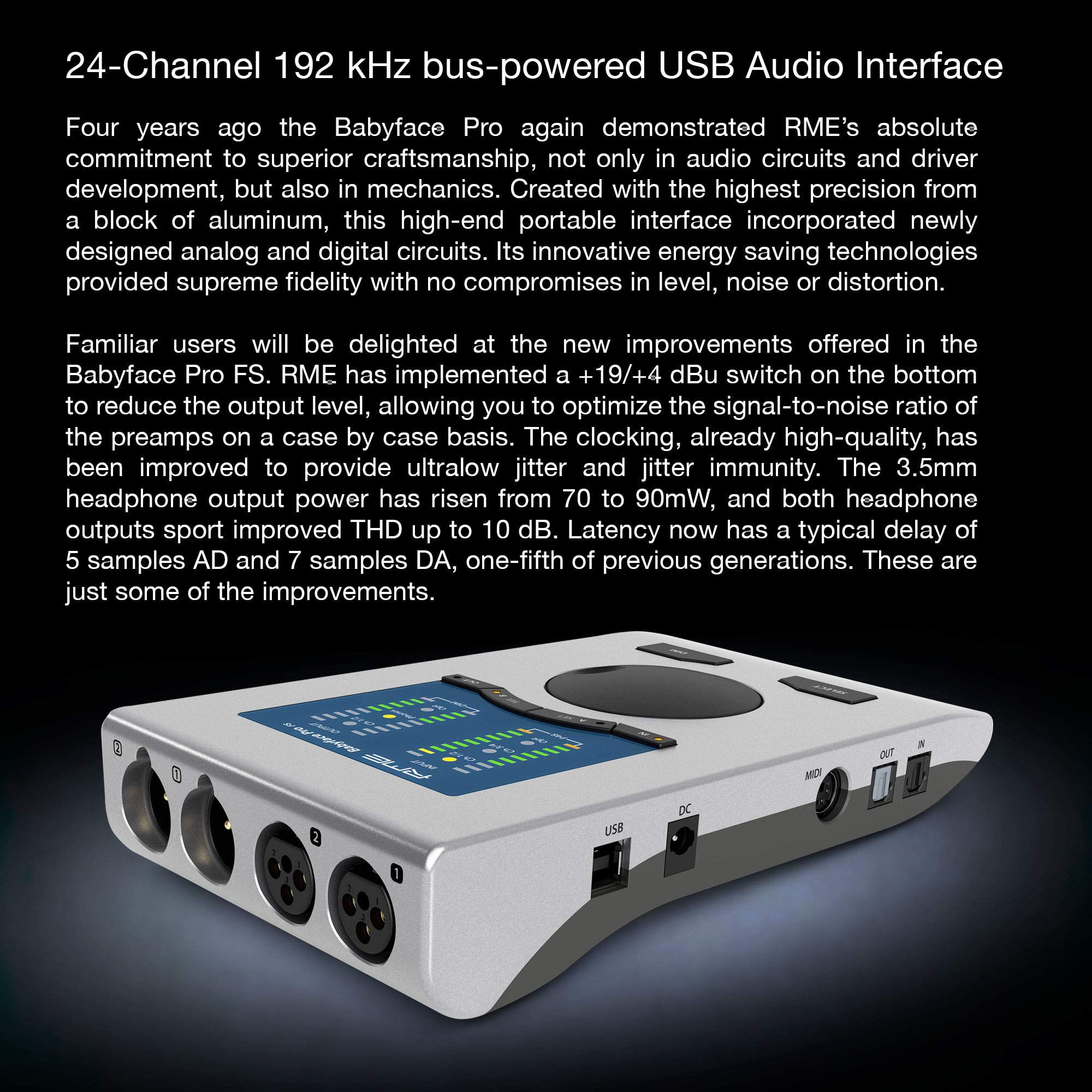Interface De Áudio Usb Rme Babyface Pro Fs 24 Bits/192 Khz - Carrefour