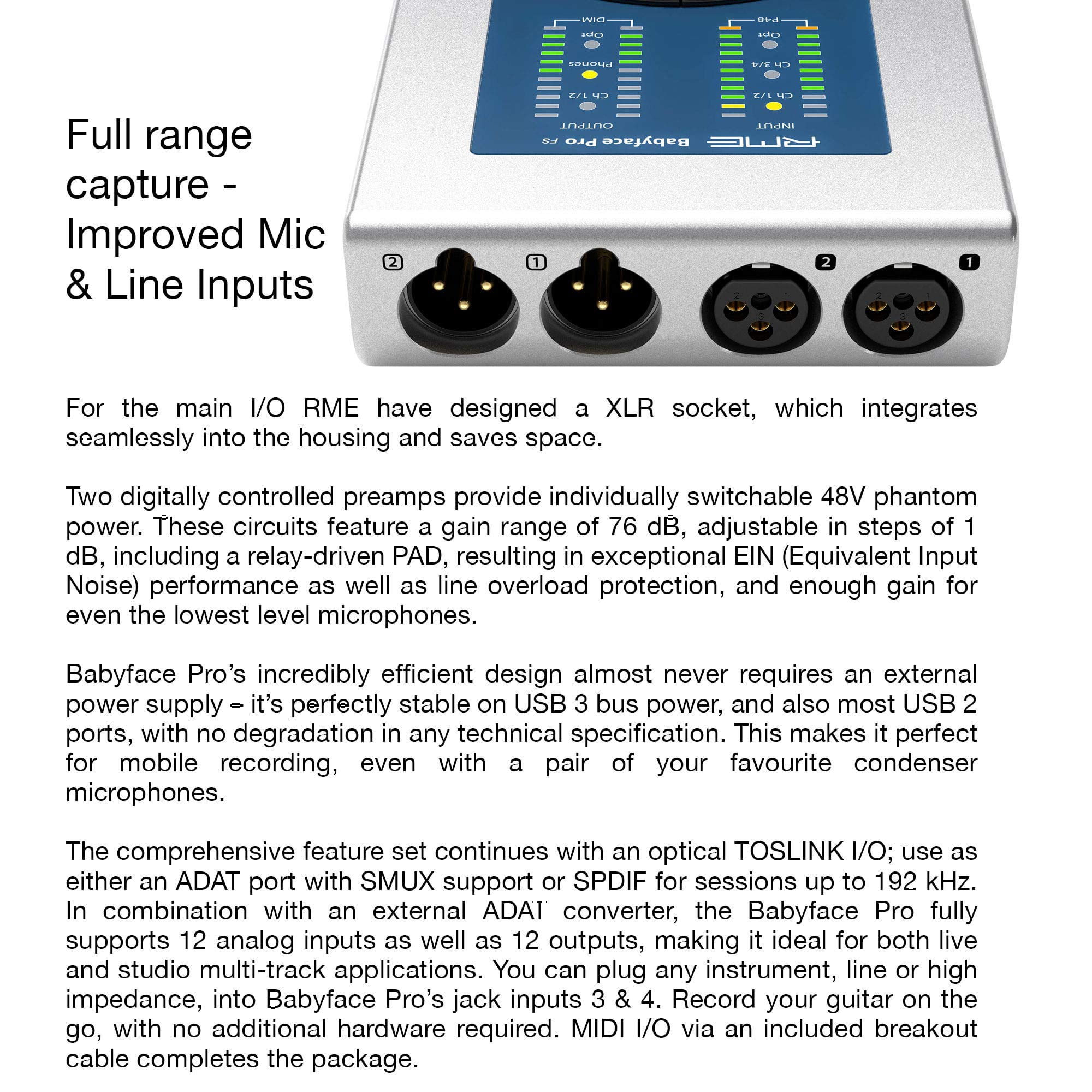 Interface De Áudio Usb Rme Babyface Pro Fs 24 Bits/192 Khz - Carrefour
