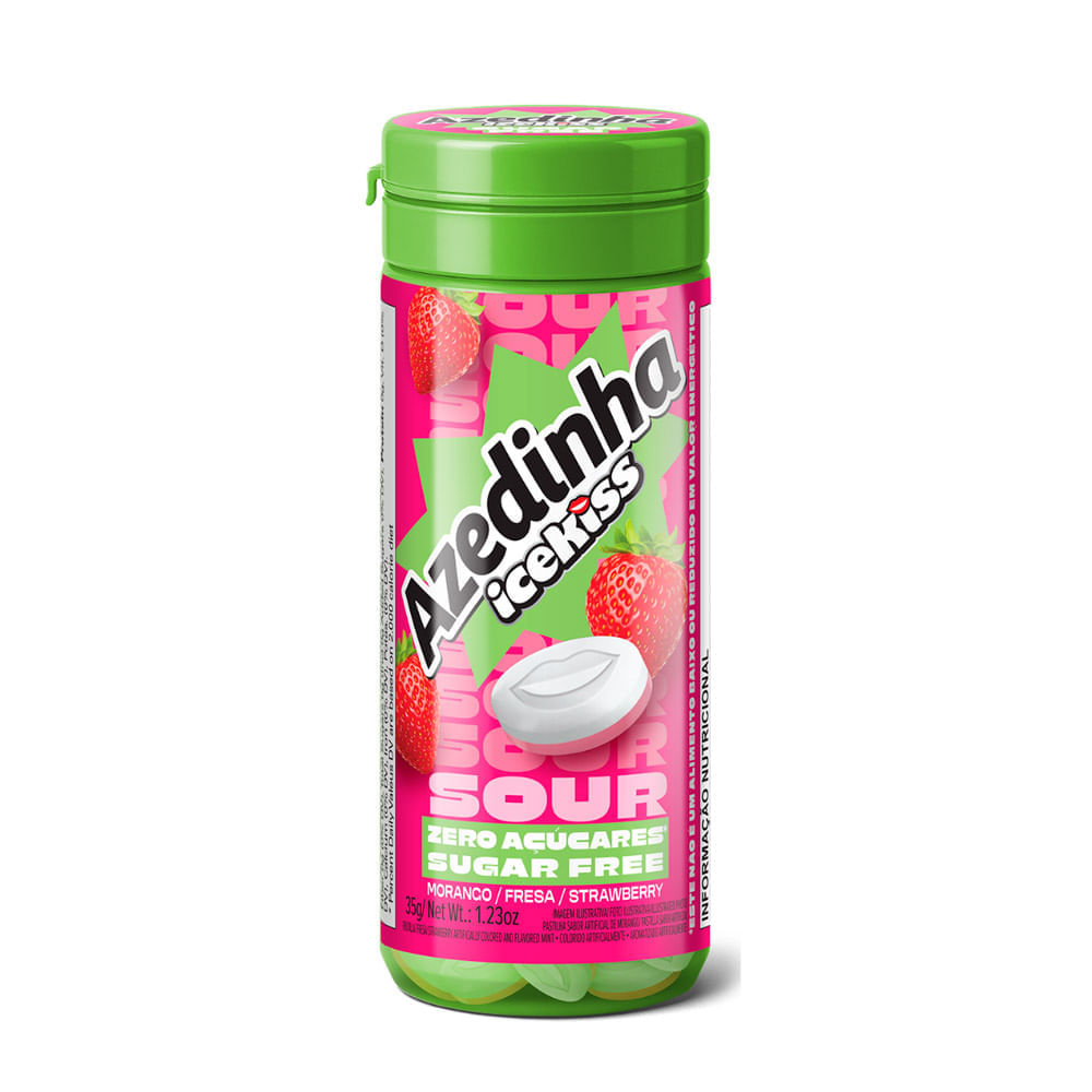 Pastilha Icekiss Azedinha Morango Sem Açúcar 35g Azedinha - Carrefour