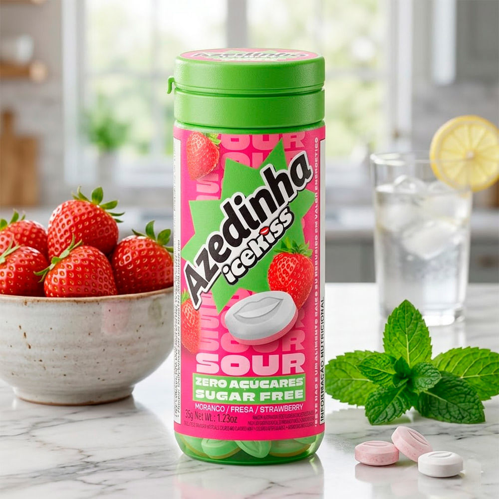 Pastilha Icekiss Azedinha Morango Sem Açúcar 35g Azedinha - Carrefour