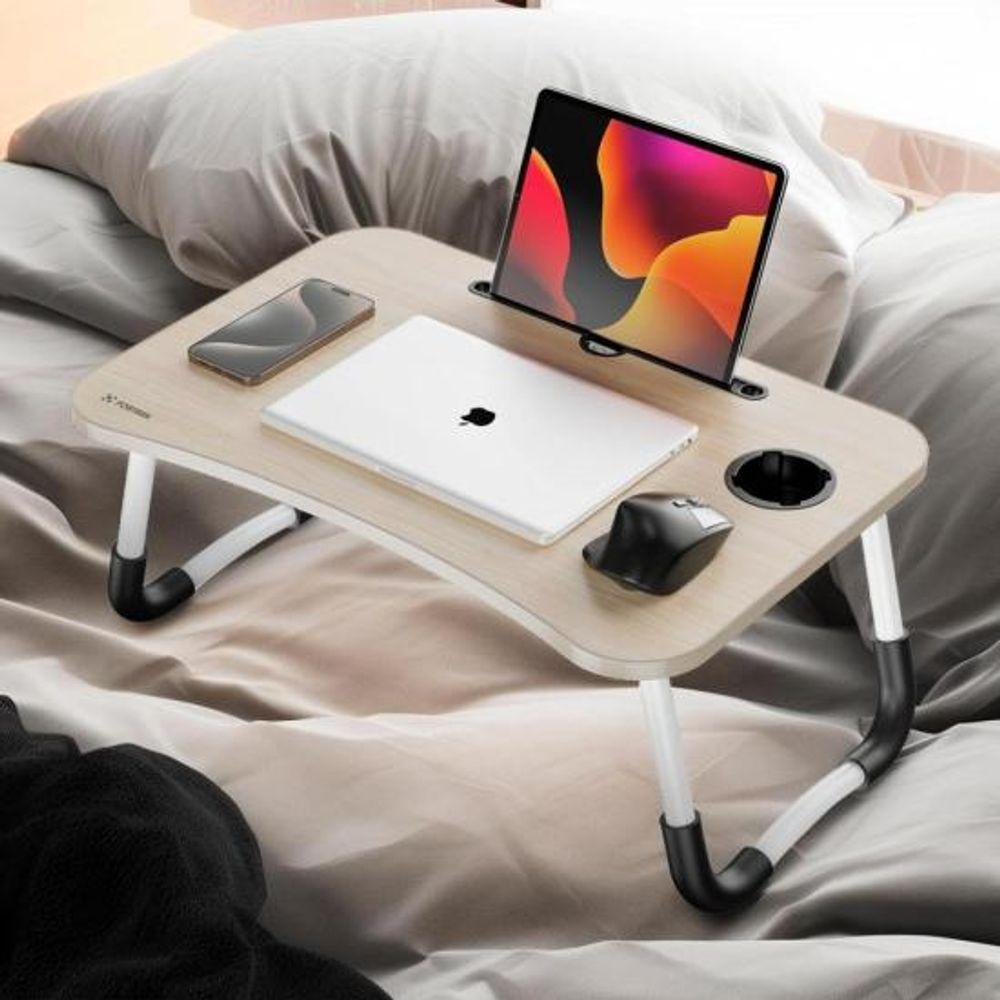 Mesa Dobrável De Colo Para Notebook Lapdesk Madeira [f002] Com