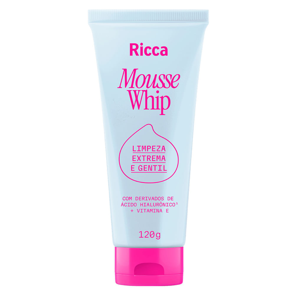 Sabonete Facial Ricca Mousse Whip Limpeza Extrema E Gentil 120g