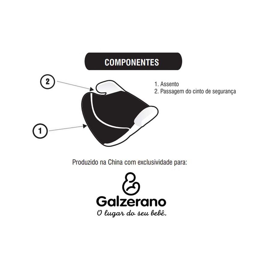 Assento Para Auto York Galzerano Preto - imagem 3