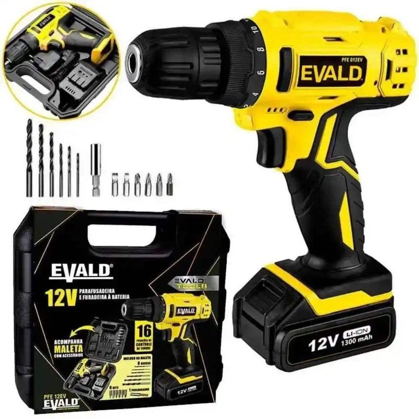 Compressor De Ar 43l 2,5hp 220v Com Parafusadeira 12v Bivolt Com Kit 13 Peças Tekna Evald - imagem 4