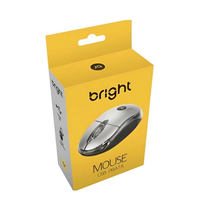 Mouse Óptico Bright 0107 Usb 800 Dpi Prata - imagem 4
