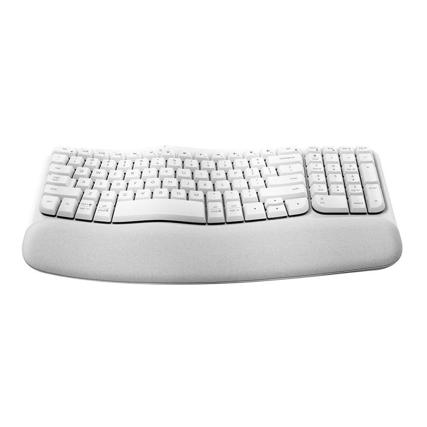 Teclado Logitech Wave Keys, Sem Fio Ergonômico E Compacto Branco - imagem 3