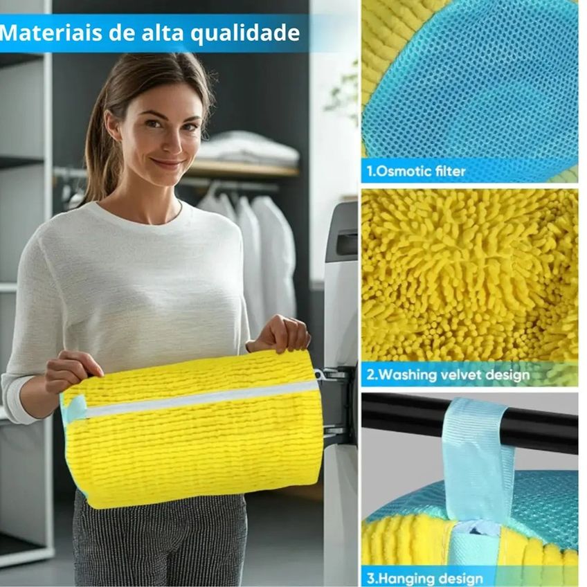 Super Saco Limpador Para Tênis Lave Sem Danificar Na Máquina - imagem 4