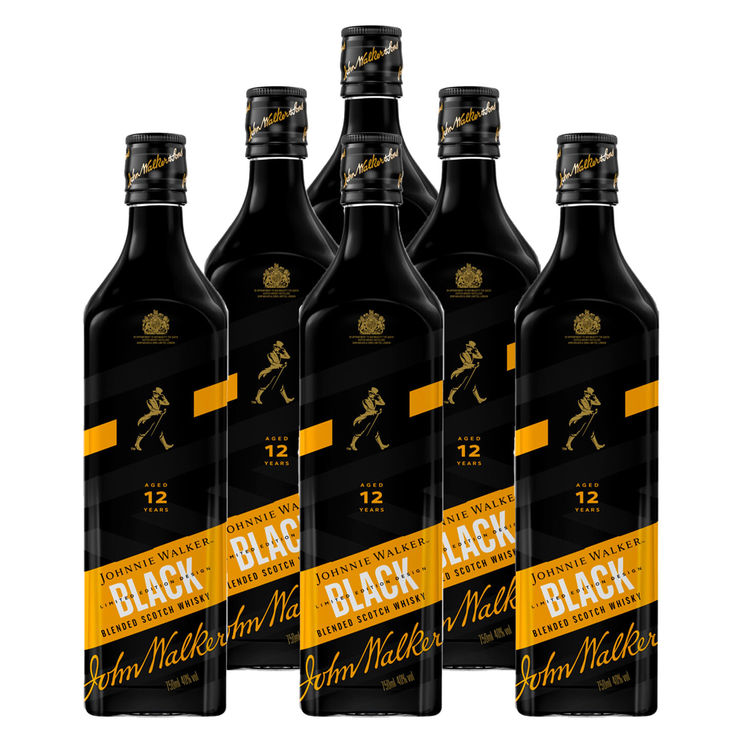 Whisky Johnnie Walker Black Label Icons 750ml 6 Unidades - Carrefour