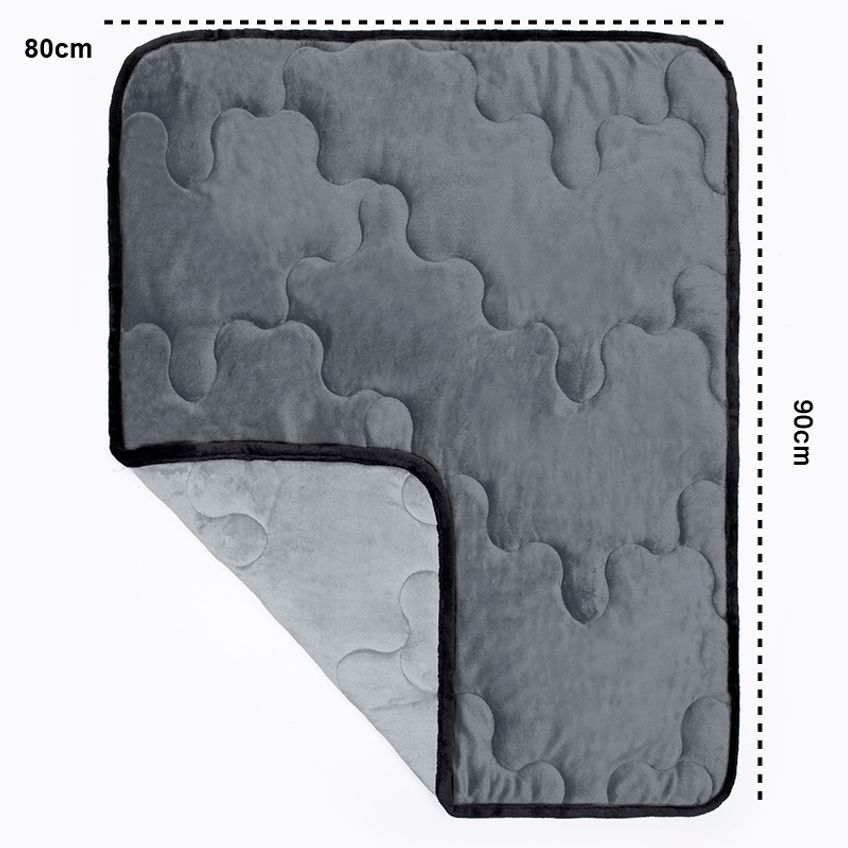 Edredom Plush Para Pet Bouton Microfibra Flannel Dupla Face 80cm X 90cm Metal - imagem 3