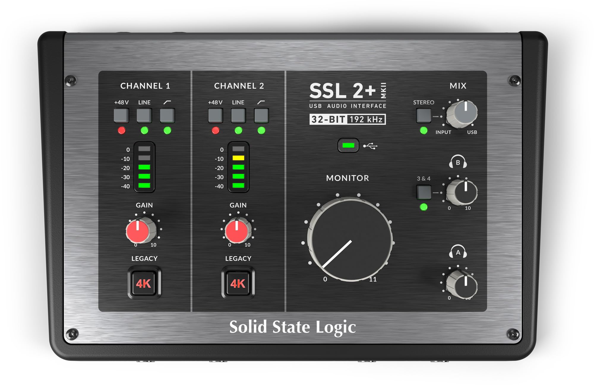 Interface De Áudio Usb Solid State Logic Ssl 2 Plus Mkii