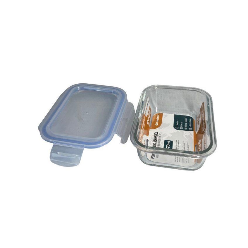 Pote Retangular Hermético Vidro 370ml - imagem 4